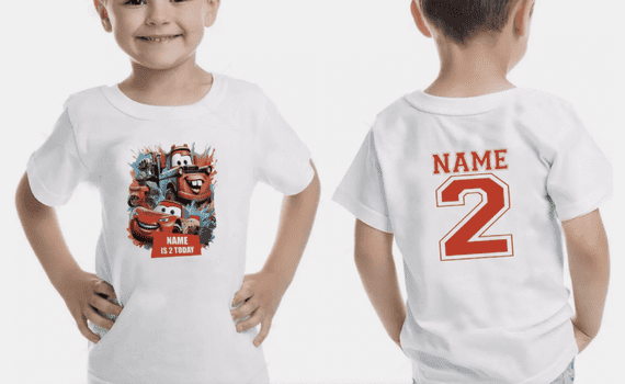 Lightning McQueen Birthday T-Shirt | Kids & Adults Party Tee UK