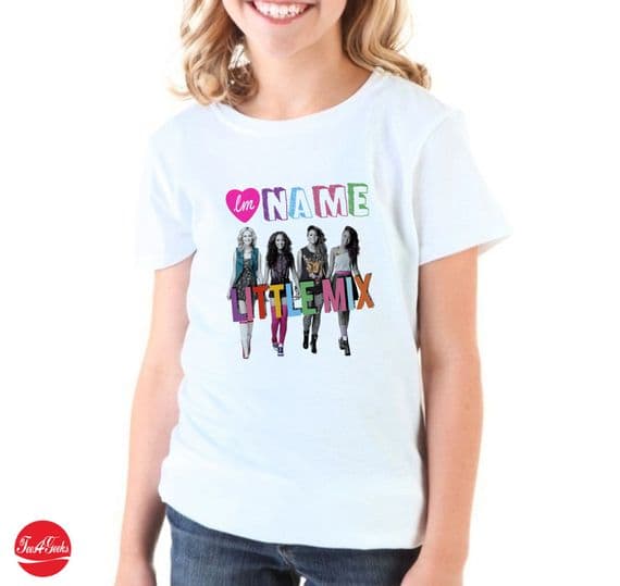 Custom classic line up Little Mix Kids T-Shirt – Add a name, perfect for gifts & fans!