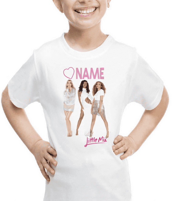 Little Mix Personalised Kids T-Shirt – Custom Name Tee | Tees4Geeks