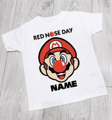 Mario Red Nose Day Tshirt