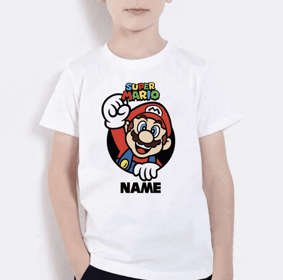 Mario T-shirt Birthday Graphic Tee for Gamers | Fun Party Shirt made in UK Tees4geeks