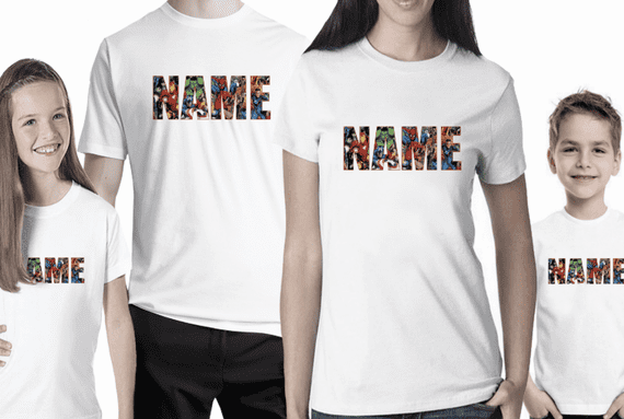 Marvel Personalised Logo T-shirt Girl Boy Men Women size T‑Shirt UK | Fun Girls Birthday Tee – Tees4Geeks