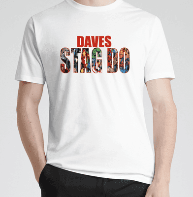 Marvel Stag Do T-Shirt – Personalised Superhero Stag Party Tee