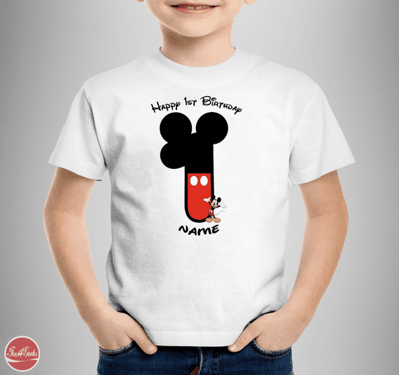 Mickey Mouse Disney Number Birthday T-ShirtBirthday Graphic Tee for Disney lovers| Fun Party Shirt made in UK Tees4geeks