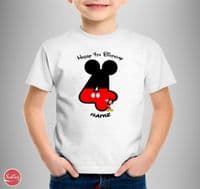 Mickey Mouse Disney Number Birthday T-ShirtBirthday Graphic Tee for Disney lovers| Fun Party Shirt made in UK Tees4geeks