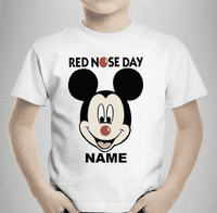 Mickey Mouse Red Nose Day Tee 2026 – Comic Relief Charity T-Shirt | Tees4Geeks