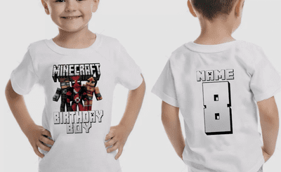 Minecraft Birthday Top