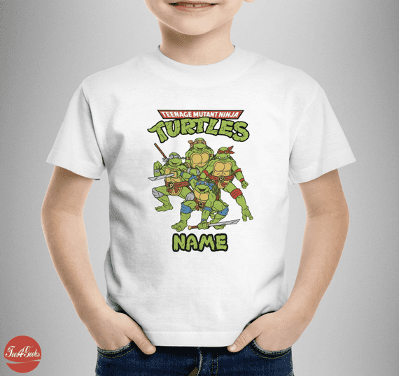 Ninja Turtles T-shirt Birthday Graphic Tee for Gamers | Fun Party Shirt made in UK Tees4geeks