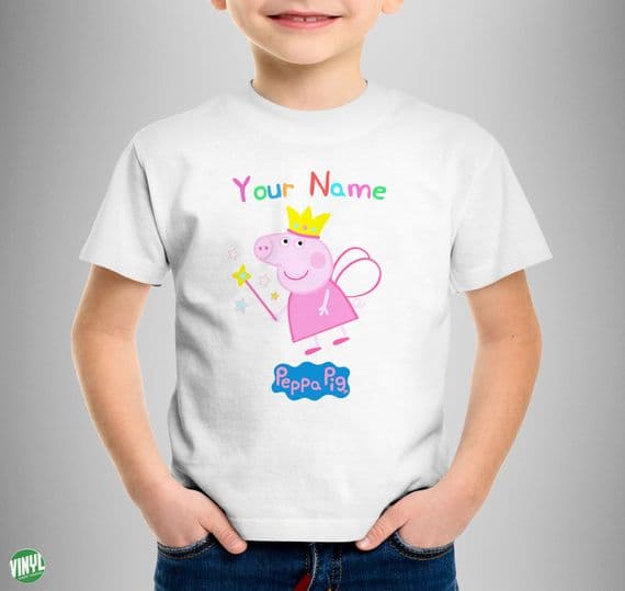 Pepper Pig Personalised T-Shirt – Custom Kids Birthday Tee | Tees4Geeks UK