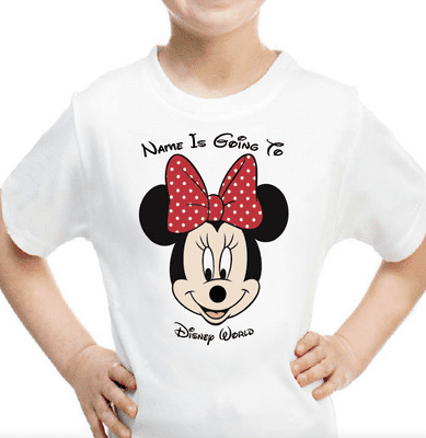Personalised Mickey Minnie T-shirt