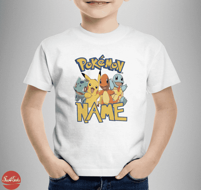 Personalised Pokémon T-Shirt – Custom Name Birthday & Party Top