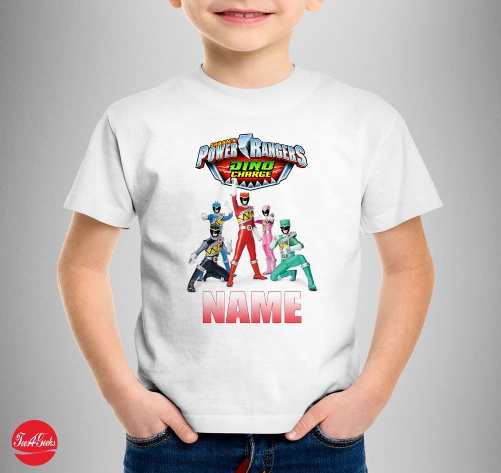 Power Rangers Personalised Kids Theme T-shirt UK