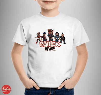 Personalised Roblox Characters T-Shirt – Custom Kids Gamer Tee