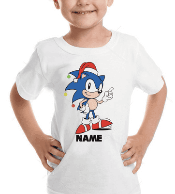 Personalised Sonic Christmas T-Shirt