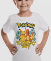 Pokemon Birthday Graphic Tee for Gamers | Fun Party Shirt made in UK Tees4geeks