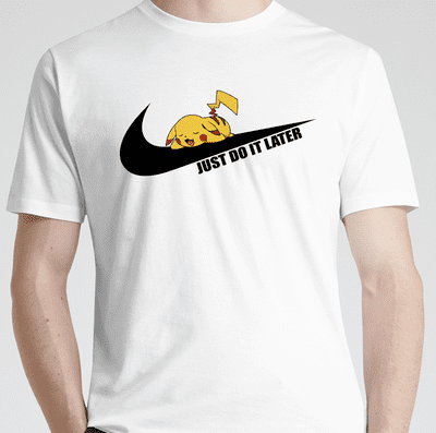 Pokemon Just Do It Later T-shirt