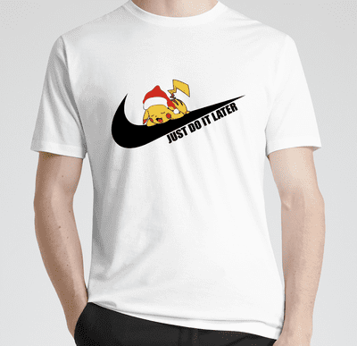 Pokemon Xmas Just Do It Later T-shirt