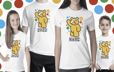Pudsey Bear Personalised Children In Need T-shirt