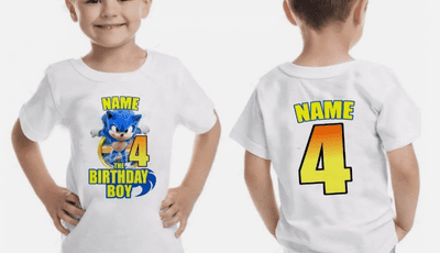 Sonic Family Birthday Tops