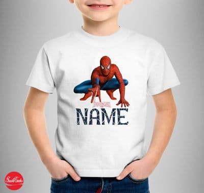 Spiderman  Personalised Kids T-Shirt – Superhero Tee