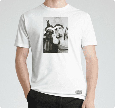 Star Wars Selfie T-Shirt – Funny Star Wars Top for Kids & Adults