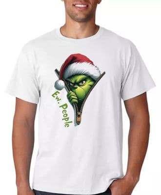 The Grinch Ew People Funny Christmas T-Shirt  Xmas Adult Kids Top