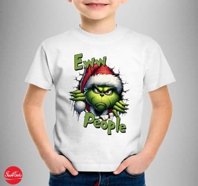 The Grinch Ew People Funny Christmas T-Shirt Xmas Adult Kids Top