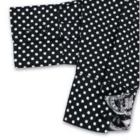 Grenouille Black & White Polka Dot Shirt with Paisley Detail