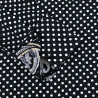Grenouille Black & White Polka Dot Shirt with Paisley Detail