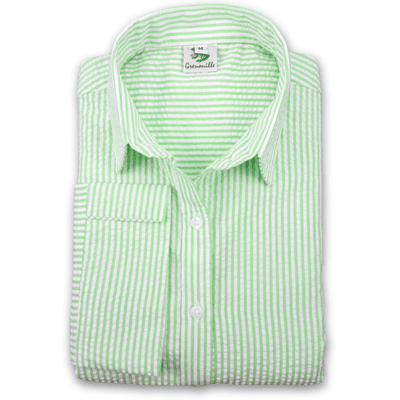 Grenouille Ladies 3/4 Sleeve Rainbow and Bright White Stripe