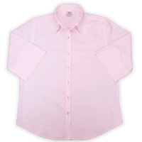 Grenouille Ladies 3/4 Sleeve Bright Pink and White Stripe Seersucker Shirt