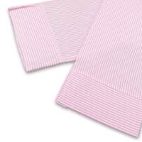 Grenouille Ladies 3/4 Sleeve Bright Pink and White Stripe Seersucker Shirt