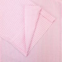 Grenouille Ladies 3/4 Sleeve Bright Pink and White Stripe Seersucker Shirt