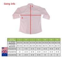 Grenouille Ladies 3/4 Sleeve Bright Pink and White Stripe Seersucker Shirt