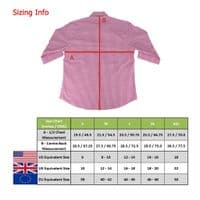 Grenouille Ladies 3/4 Sleeve Dark Pink and White Gingham Check Seersucker Shirt