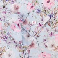 Grenouille Ladies Blue with Pink & White Flower Print Shirt