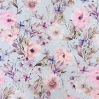 Grenouille Ladies Blue with Pink & White Flower Print Shirt