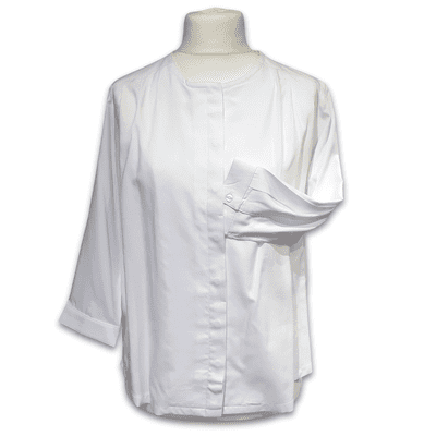 Grenouille Ladies Bright White Rayon 3/4 Sleeve Blouse