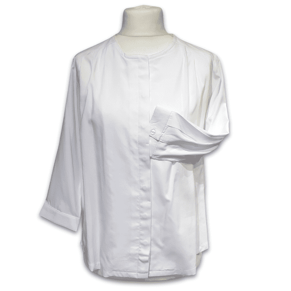 Grenouille Ladies Bright White Rayon 3/4 Sleeve Blouse