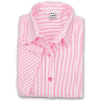 Grenouille Ladies Cap Sleeve Pink and White Stripe