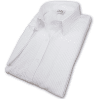 Grenouille Ladies Cap Sleeve White Stripe Seersucker Shirt