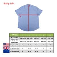 Grenouille Ladies Cap Sleeve White Stripe Seersucker Shirt