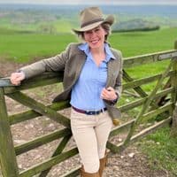 Grenouille Ladies Long Sleeve Blue Cotton Oxford Shirt