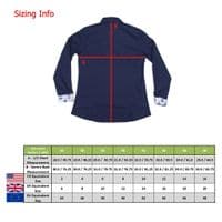 Grenouille Ladies Long Sleeve Blue Floral Blouse