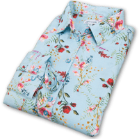 Grenouille Ladies Long Sleeve Blue Floral Blouse