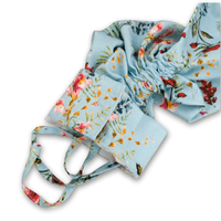 Grenouille Ladies Long Sleeve Blue Floral Blouse