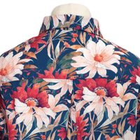 Grenouille Ladies Long Sleeve Blue & Peach Floral Print Blouse