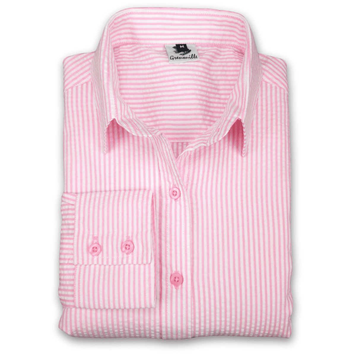 GATHERED SLEEVE RUGBY SHIRT ピンク あさぎーにょ