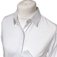 Grenouille Ladies Long Sleeve Bright White Rayon Blouse
