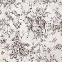 Grenouille Ladies Long Sleeve Brown Countryside Sketch Print Cotton Shirt